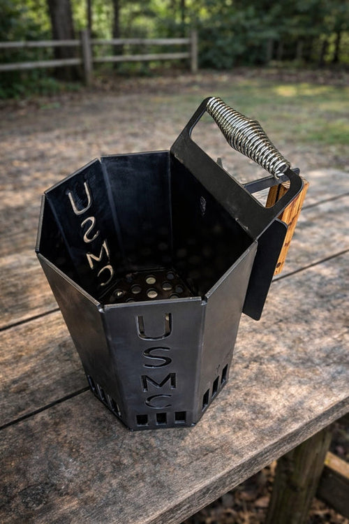 Legacy charcoal chimney starter close-up